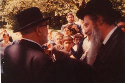 R' Ruderman and the Novominsker Rebbe
