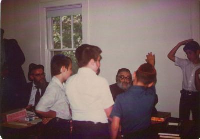 R' Hutner with Rabbi Kaufman and Campers
