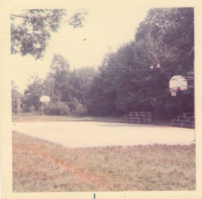 Old Basketball Court.
This is where the Senior Hill bunks now stand.
