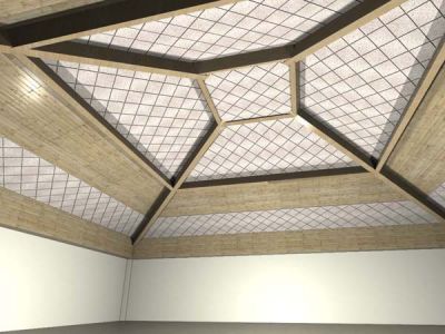 4/17/07 - Main Building (Artists Rendering)
This is an artist rendering of the ceiling in the Main Dining Room (with out the lighting).
