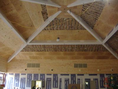 6/3/07 - Main Building
The ceiling in the Main Dining Room - a work in progress.

