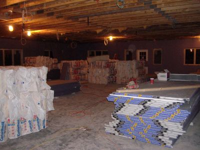 3/14/07 - Main Building
The Masmidim Dining Room (being sheetrocked).
