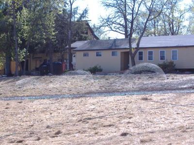 5/13/07 - Main Building
The grass (hay) being watered.

