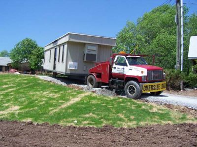 5/28/07
The Office Trailer being removed.
